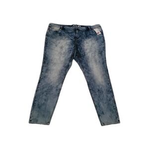 Bongo Plus Size 24 Acid Wash Denim Jeans Casual Pants beach comfort outdoor sexy
